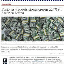 Fusiones y adquisiciones crecen 223% en Amrica Latina
